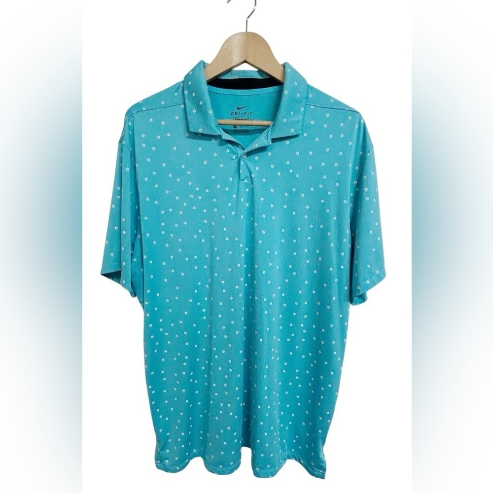 Nike Dri Fit Performance Men's Blue Polo Golf Shirt Size XL